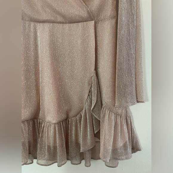 SAKS FIFTH AVENUE Ruffle Wrap Mini Dress - Picture 9 of 10